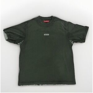 SUPREME T-Shirt OVERPRINT BOX LOGO S/S Top SS24 Green MEDIUM 100% COTTON